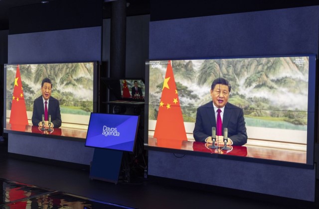 Xi Jinping en la apertura de Davos 2022