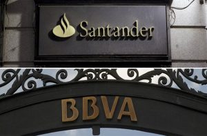 Logos de Banco Santander y BBVA