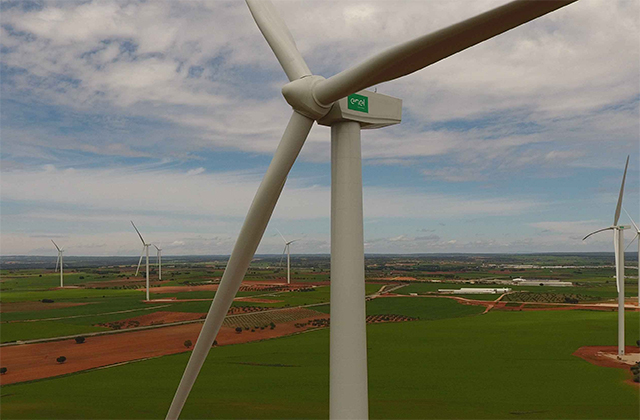 Parque eólico de Endesa en Motilla del Palancar (Cuenca)