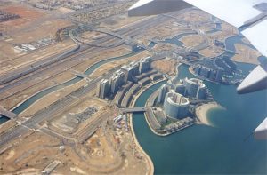 Vista áerea del Estrecho de Ormuz